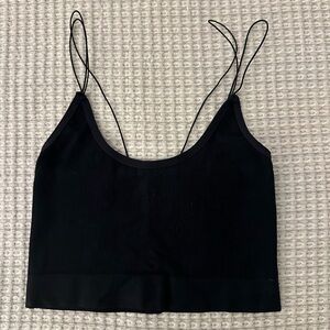 Urban Outfitters black ribbed thin strap tank top